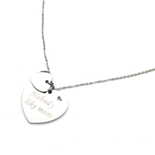 Collier-Fine-Chaine-et-Pendentif-Coeur-Message-Nobody-like-mom-Acier-Argente