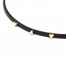 Collier-Choker-Ras-du-Cou-Simili-Cuir-Noir-Clous-Triangles-Metal-Dore