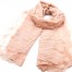 Foulard-Long-Automne-Hiver-Rose-Pale-Crepe-avec-Contour-Dentelle-Motif-Fleuri