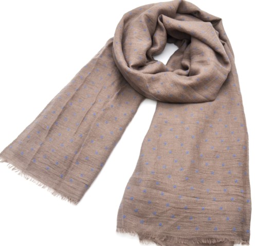 Foulard-Long-Automne-Hiver-Uni-avec-Motif-Mini-Etoiles