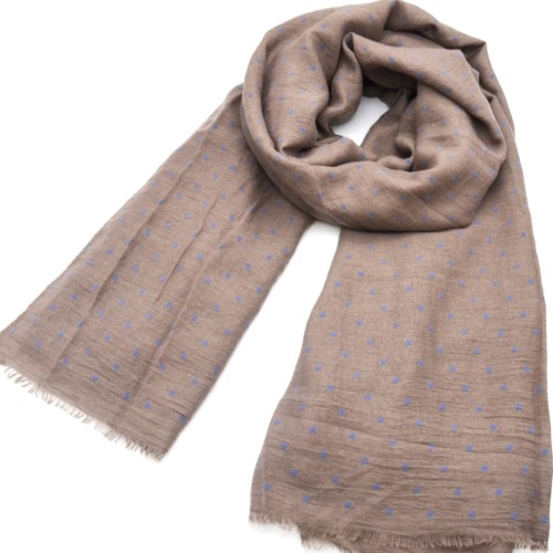 Foulard-Long-Automne-Hiver-Uni-avec-Motif-Mini-Etoiles