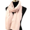 PSV97 - Foulard Long Automne Hiver Uni avec Motif Plumes Ethnique Brillantes Argenté - Mode Femme (Rose) – Image 2