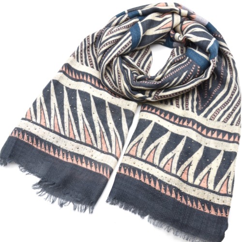 Foulard-Long-Automne-Hiver-Orne-de-Clous-avec-Motif-Ethnique