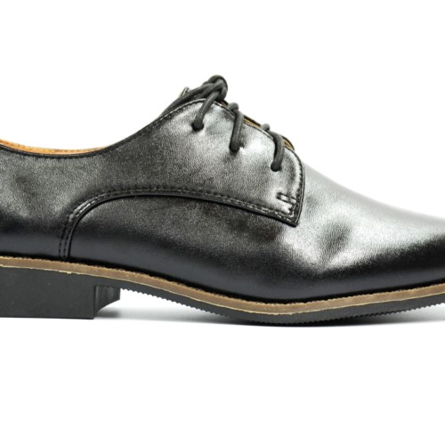 Derbies-Derby-imitation-leather-satine-effect-metallic-with-stitching-and-laces