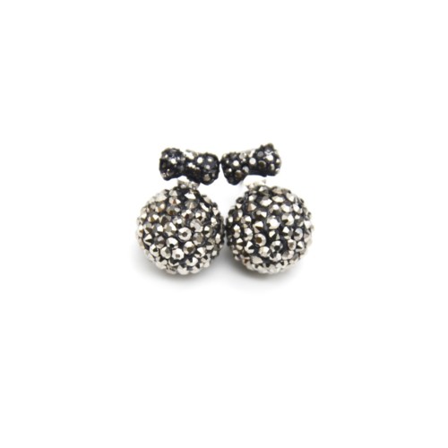 Boucles-dOreilles-Petit-Noeud-Papillon-et-Boule-Strass-Clous-Gris