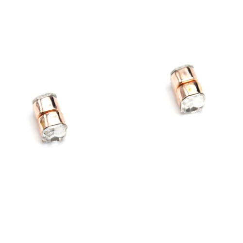 Boucles-dOreilles-Aimant-avec-Pierre-Rectangle-Transparent-et-Metal-Or-Rose