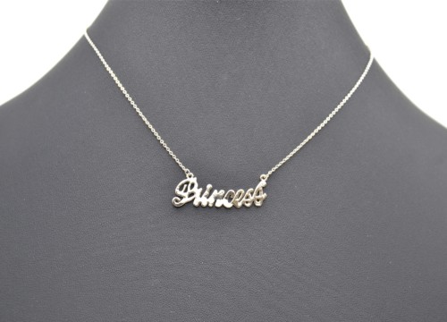 Collier-Fine-Chaine-Pendentif-Message-Princess-Metal-Argente