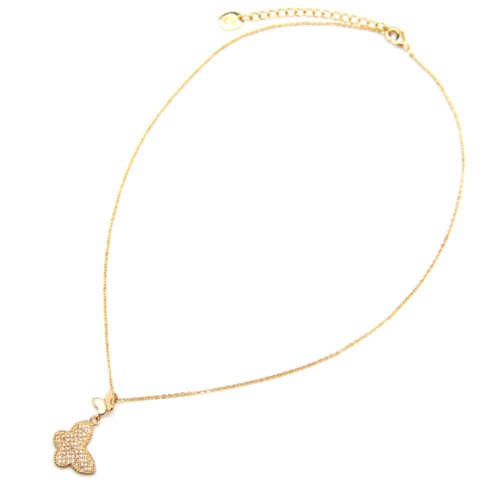 Collier-Fine-Chaine-Pendentif-Papillon-Strass-Zirconium-et-Metal-Dore
