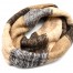 Echarpe-Snood-Tube-Tour-Cou-Automne-Hiver-Maille-Bicolore-Degrade-Beige