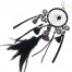 Porte-Cles-Bijou-de-Sac-Attrape-Reves-Dreamcatcher-avec-Pompons-et-Plume-Ethnique-Noir