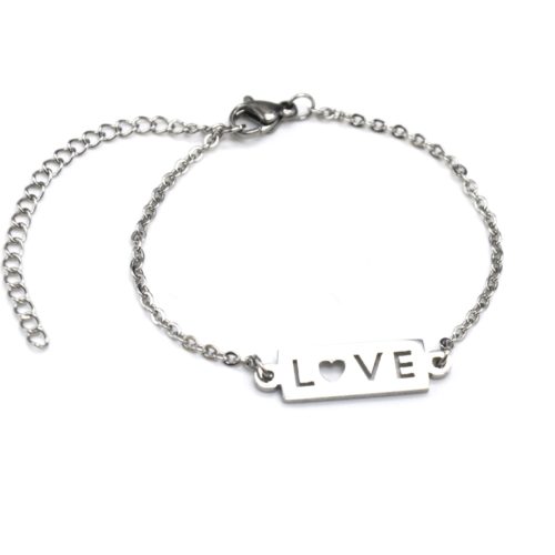 Bracelet-Fine-Chaine-avec-Charm-Rectangle-Love-Acier-Argente