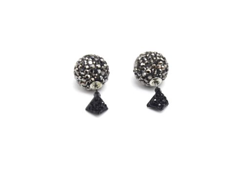 Boucles-dOreilles-Double-Pyramide-Strass-Noir-et-Boule-Strass-Gris