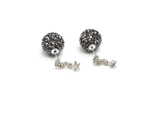 Boucles-dOreilles-Double-Lune-Etoile-Metal-Argente-et-Boule-Strass-Gris