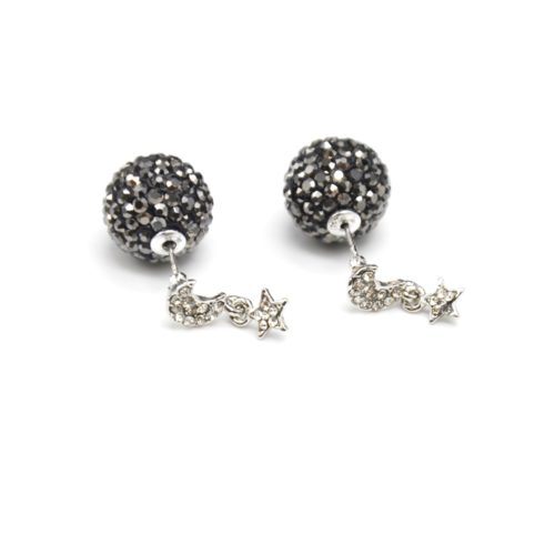 Boucles-dOreilles-Double-Lune-Etoile-Metal-Argente-et-Boule-Strass-Gris