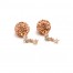 Boucles-dOreilles-Double-Lune-Etoile-Metal-Or-Rose-et-Boule-Strass-Beige-Rose