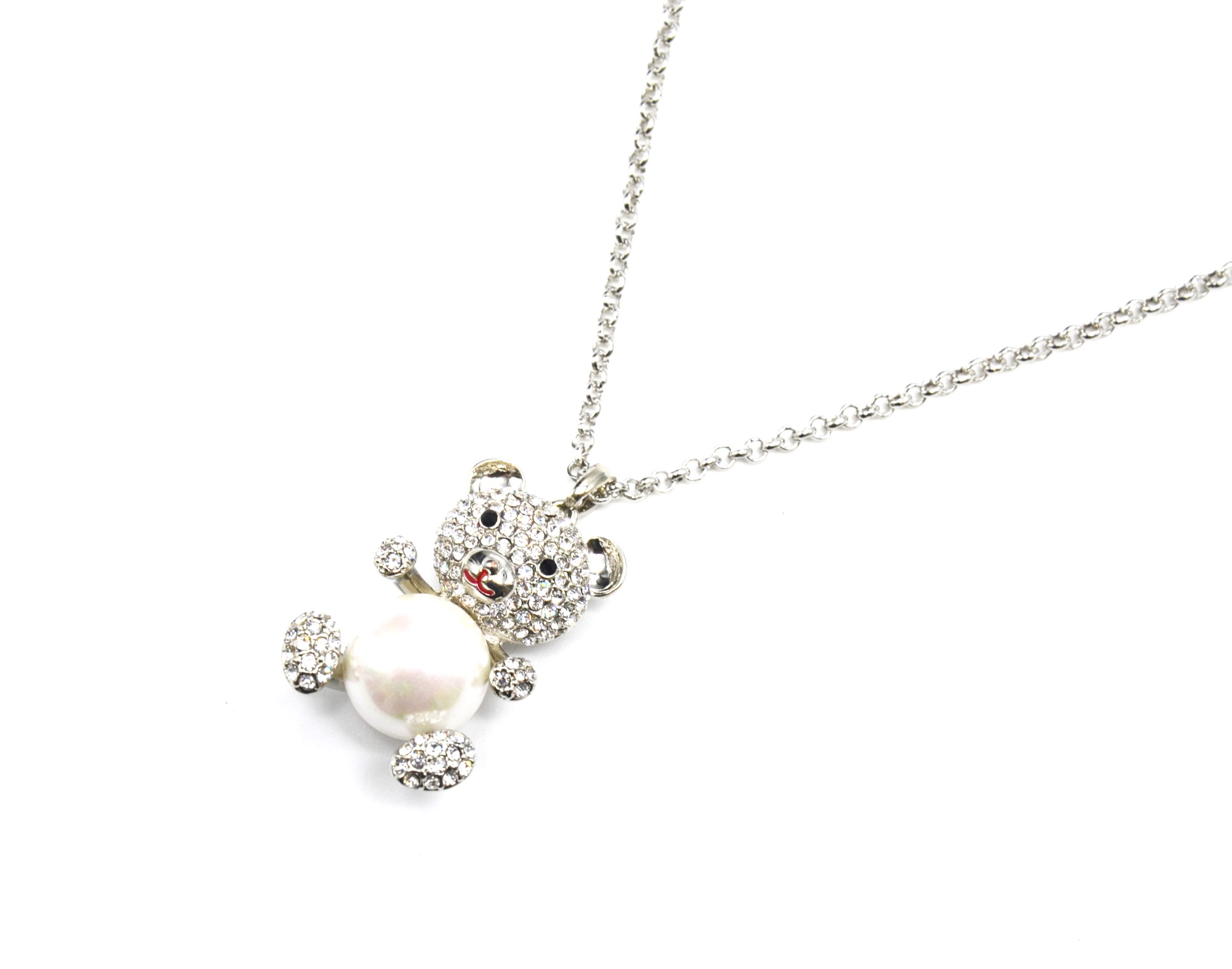CL1394E Sautoir Collier Double Chaîne avec Goutte et Cercle Pampilles Métal...