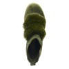 Baskets-Montantes-Sneakers-Effet-Daim-Uni-avec-Bandes-Fourrure-et-Tissu-Elastique-Kaki