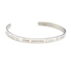 Bracelet-Jonc-Fin-Ouvert-Acier-Argente-avec-Message-Learn-Live-Hope