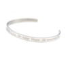 Bracelet-Jonc-Fin-Ouvert-Acier-Argente-avec-Message-Learn-Live-Hope