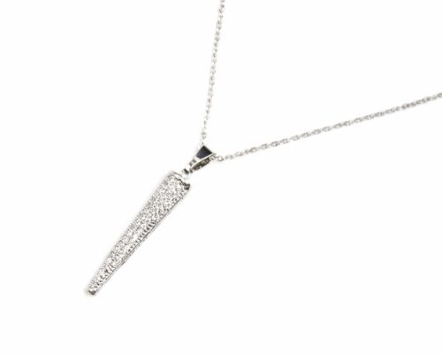 Collier-Fine-Chaine-Pendentif-Corne-Strass-Zirconium-et-Metal-Argente