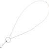 Sautoir-Collier-Pendentif-Cercle-Contour-Strass-Argente-avec-Perle-Blanche
