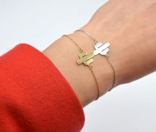 Bracelet-Fine-Chaine-avec-Charm-Cactus-Acier