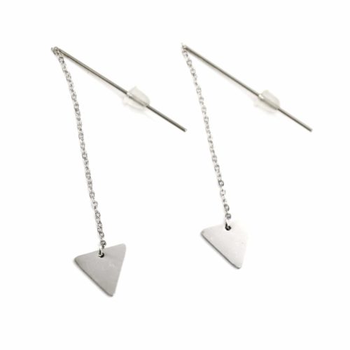 Boucles-dOreilles-Traversantes-Triangle-et-Fine-Chaine-Acier-Argente