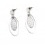 Boucles-dOreilles-Pendantes-Cercle-et-Ovales-Strass-Contour-Acier-Argente