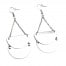 Boucles-dOreilles-Demi-Cercles-Metal-Brosse-Argente