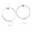 Boucles-dOreilles-Cercle-Ouvert-et-Medaille-Metal-Or-Rose