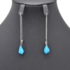 Boucles-dOreilles-Fine-Chaine-Metal-Argente-et-Pierre-Bleue