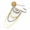 Broche-Epingle-Pierre-Strass-Perles-avec-Multi-Chaines-Metal-Ecru-Argente