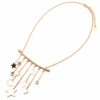 Collier-Plastron-Pendentif-Multi-Barres-avec-Charms-Etoiles-Coeurs-Metal-Dore