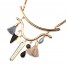 Collier-Plastron-Pendentif-Multi-Formes-Email-Beige-Pierres-Pompons-et-Metal-Dore