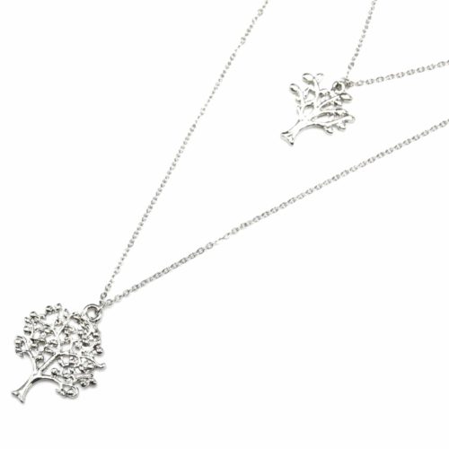 Collier-Double-Rangs-Pendentifs-Arbres-de-Vie-Metal-Argente