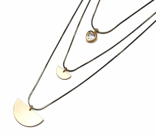 Sautoir-Collier-Multi-Rangs-Pendentifs-Coeur-Pierre-et-Demi-Cercles-Metal-Dore