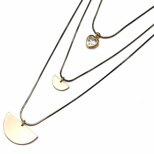 Sautoir-Collier-Multi-Rangs-Pendentifs-Coeur-Pierre-et-Demi-Cercles-Metal-Dore