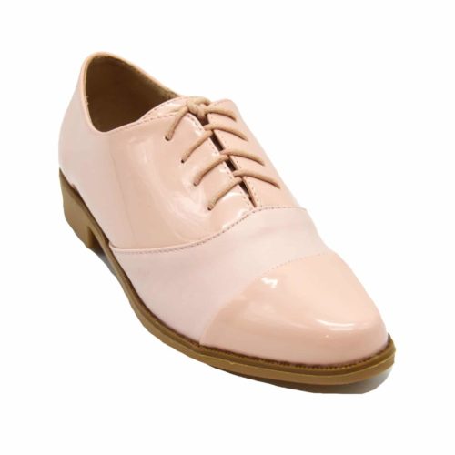 Derbies-Derby-varnish-pink-with-strip-imitation-leather-lace-and-little-heel