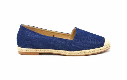 Espadrilles-Effet-Jean-Denim-Bleu-Marine-avec-Bout-et-Semelle-Paille