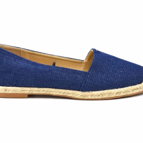 Espadrilles-Effet-Jean-Denim-Bleu-Marine-avec-Bout-et-Semelle-Paille