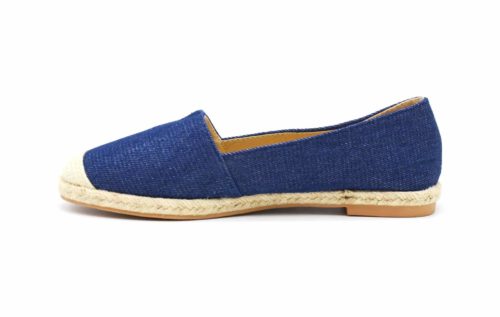 Espadrilles-Effet-Jean-Denim-Bleu-Marine-avec-Bout-et-Semelle-Paille