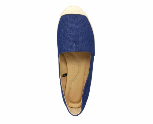 Espadrilles-Effet-Jean-Denim-Bleu-Marine-avec-Bout-et-Semelle-Paille