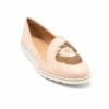 Mocassins-Slippers-Effet-Daim-Rose-Nude-avec-Broderie-Fleur-Perles-Rocaille-et-Semelle-Blanche