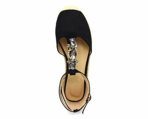 Espadrilles-Effet-Daim-Noir-avec-Bride-Cheville-Multi-Pierres-Grises-et-Semelle-Paille