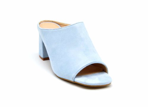 Mules-Chaussures-a-Talon-Carre-Effet-Daim-Bleu-Pastel-avec-Bout-Ouvert-Peep-Toe