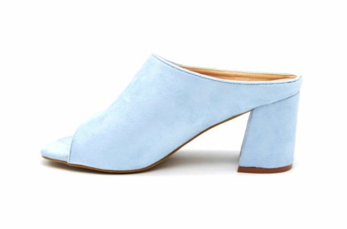 Mules-Chaussures-a-Talon-Carre-Effet-Daim-Bleu-Pastel-avec-Bout-Ouvert-Peep-Toe