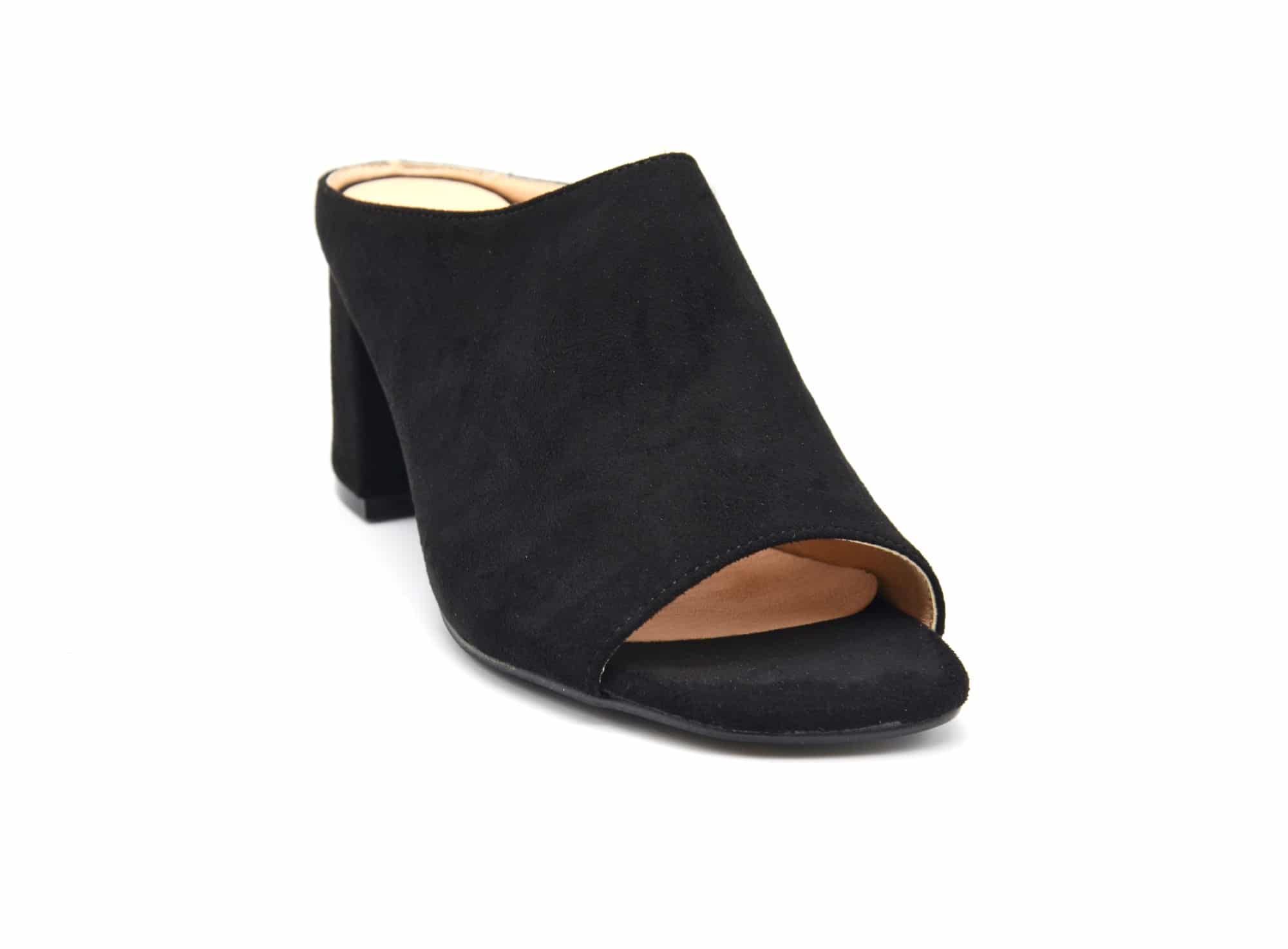 mules femme talon carré