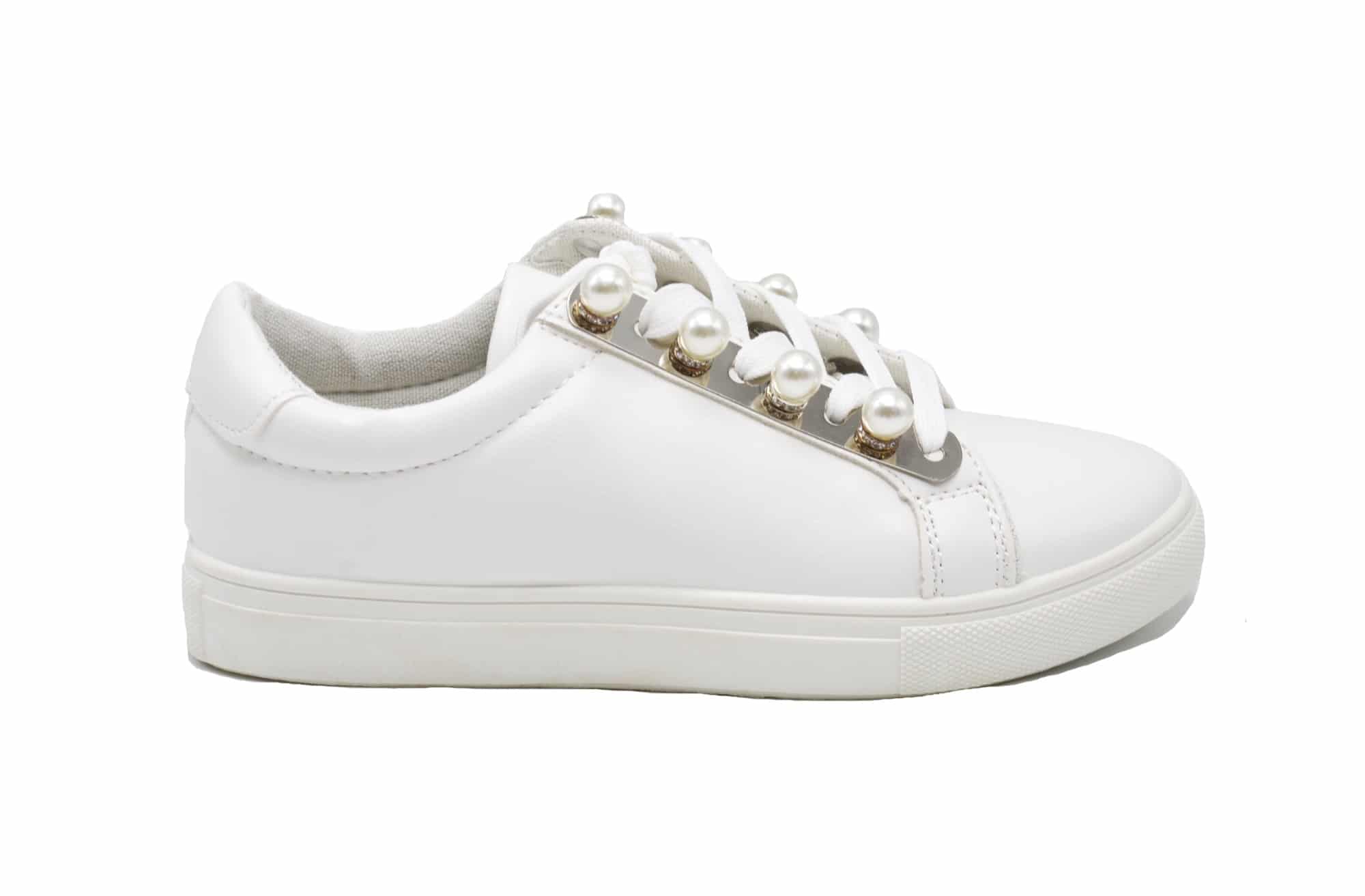 SHY51 * Baskets Tennis Sneakers Basses Simili Cuir Blanc Baskets femme tendance compensée simili cuir cuir avec