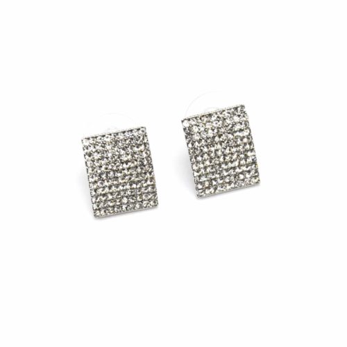 Boucles-dOreilles-Rectangle-Metal-Argente-avec-Strass