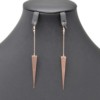Boucles-dOreilles-Pendantes-Fine-Chaine-et-Triangle-Metal-Mat-Or-Rose